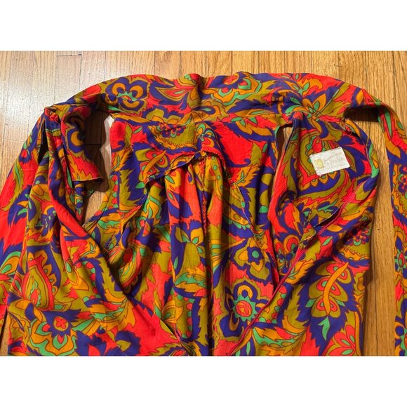 Vintage Hawaiian Casuals by Stan Hicks Maxi Dress – Mock Neck, Side Pockets, Hon - Picture 12 of 14